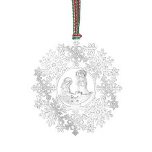 Newbridge Silverware Snowflake with Nativity Christmas Decoration